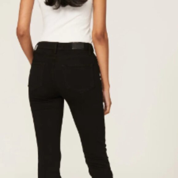PAIGE - Lou Lou Flare Black Jeans - Picture 3 of 9